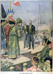 Arrivée à Saïgon de Paul Beau (1857-1927), Gouverneur Général de l